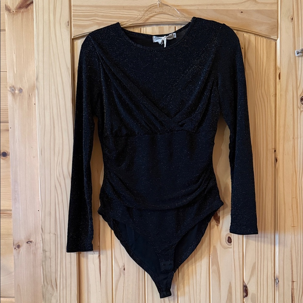 Elegant Black Long Sleeve Bodysuit